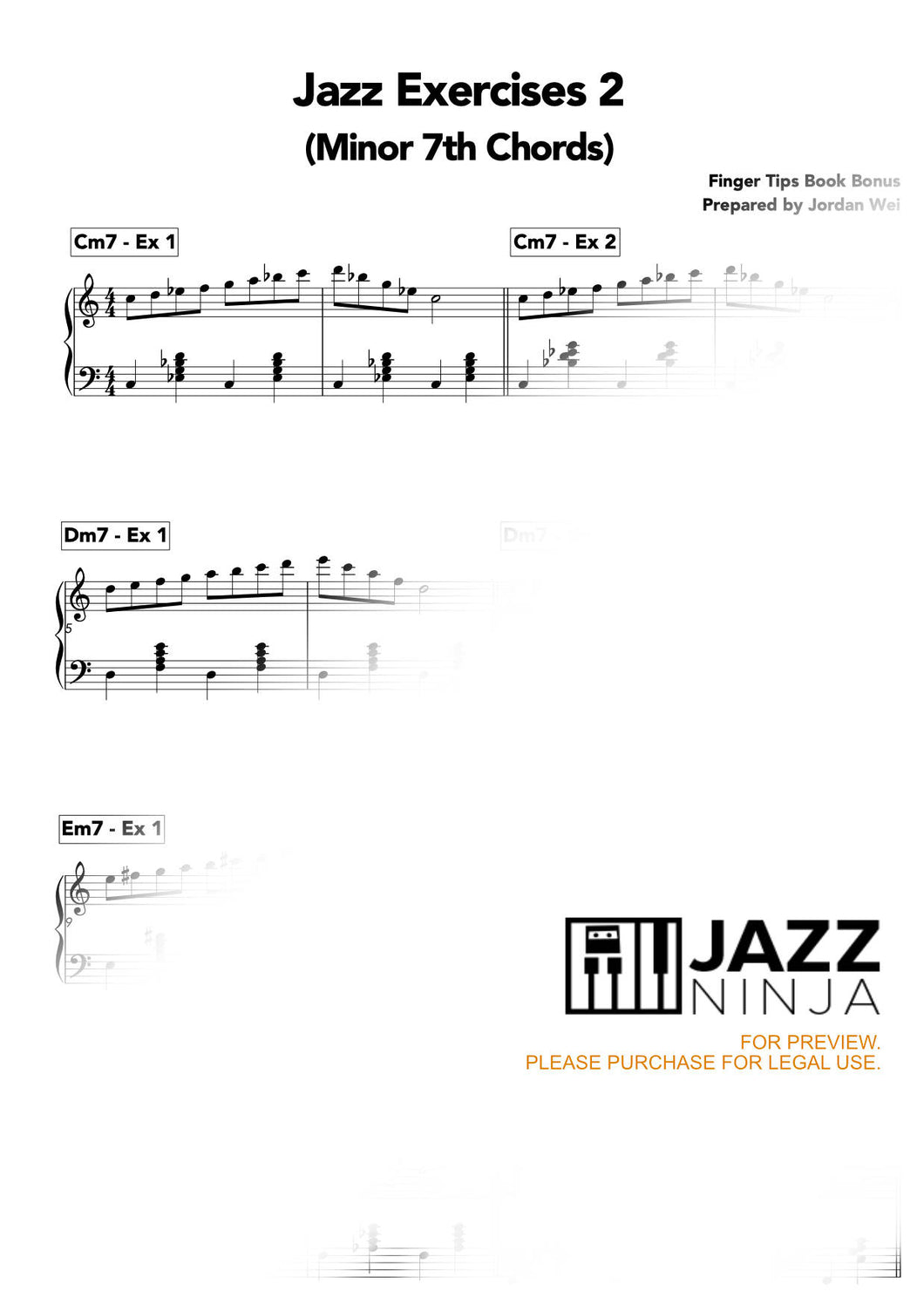 Jazz Exercises 2 (minor 7th chords)