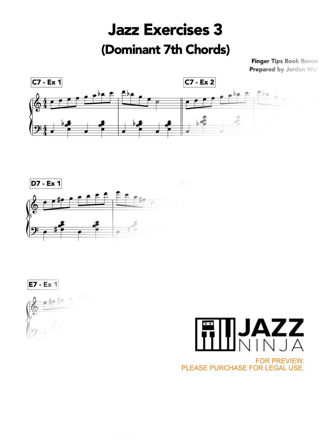 Jazz Exercises 3 (Dominant 7th chords)